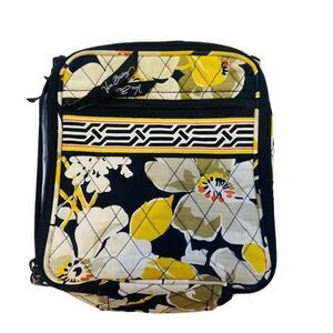 #4746 Vera Bradley make up travel case black yellow print